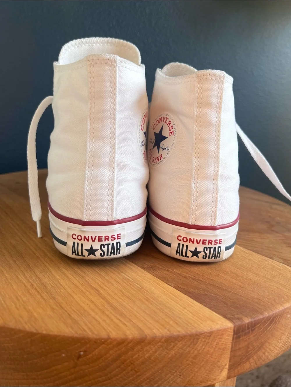 Converse Chuck Taylor All Star High Top Sneakers - White/Red - Picture 3 of 5